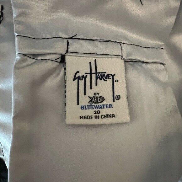 Afico Bluewater GUY HARVEY Swimwear  Mens Size 30  Fish Print Board Short Trunks - Picture 6 of 7